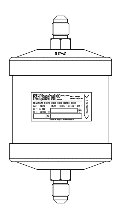 脫水過(guò)濾器D208/2,實(shí)芯,80%分子篩,20%氧化鋁
